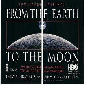 1998 HBO From the Earth to the Moon Tom Hanks Vintage Print Ad/Poster